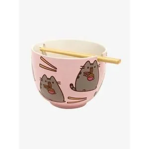 Enesco Pusheen Ramen Bowl and Chopsticks - Thumbnail 4